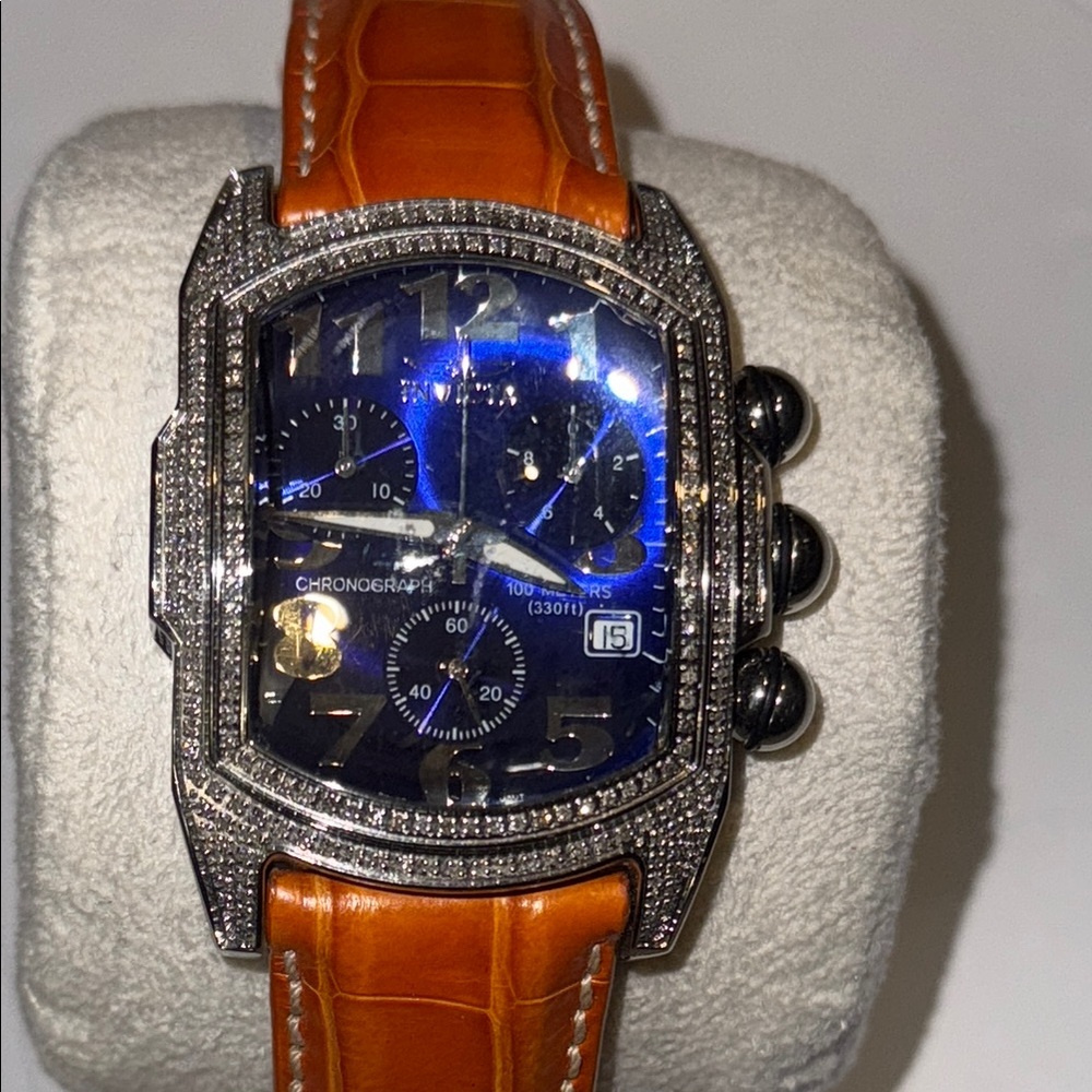 Invicta Pave Diamond Chronograph Watch